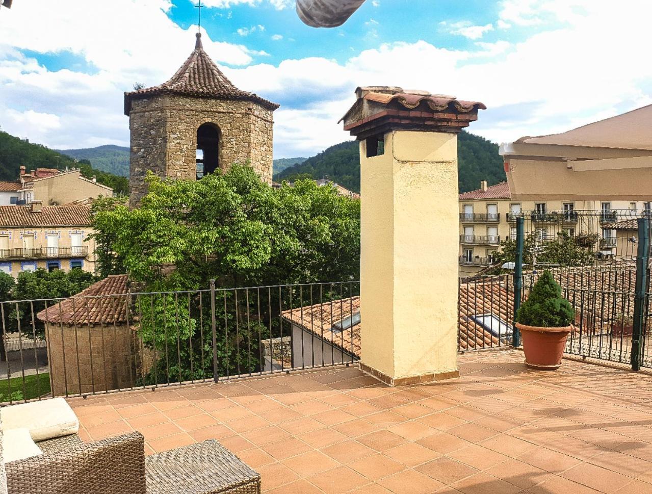 Casa Lola - Terraza panorámica en el centro del pueblo Apartamento Sant Joan de les Abadesses Exterior foto